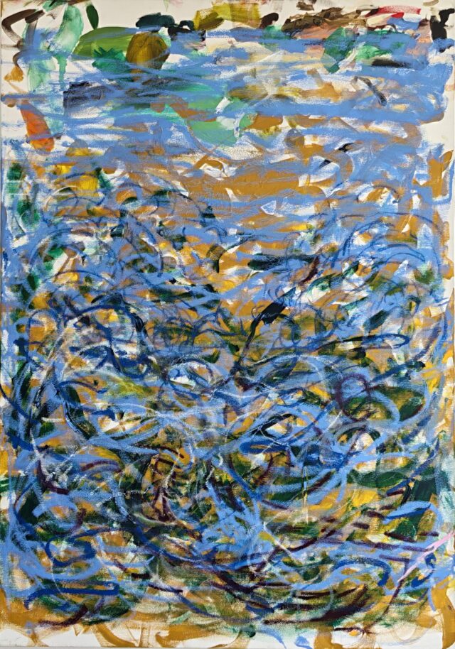 40_Inner_Script_100x70cm_2025_mixed_media_on_canvas